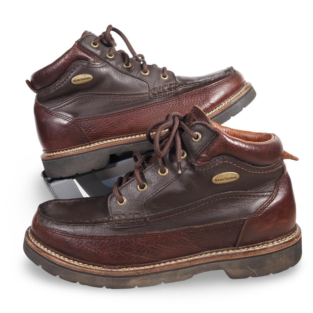 Irish Setter 1860 Boots Mens 10.5 D Brown Leather Moc Toe Lace Up 327875